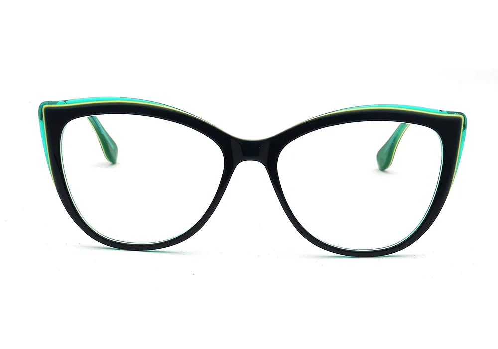 Women Cat Eye Glasses Optical Acetate Eyeglass Frame for Women Retro Eyeglasses Frame Purple Pink Green Red Prescription Eyewear