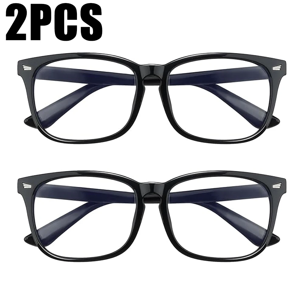 2025 Blue Light Blocking Glasses Square Nerd Matte Black Anti Ray Eyeglasses Computer Transparent Fashion Eyewear