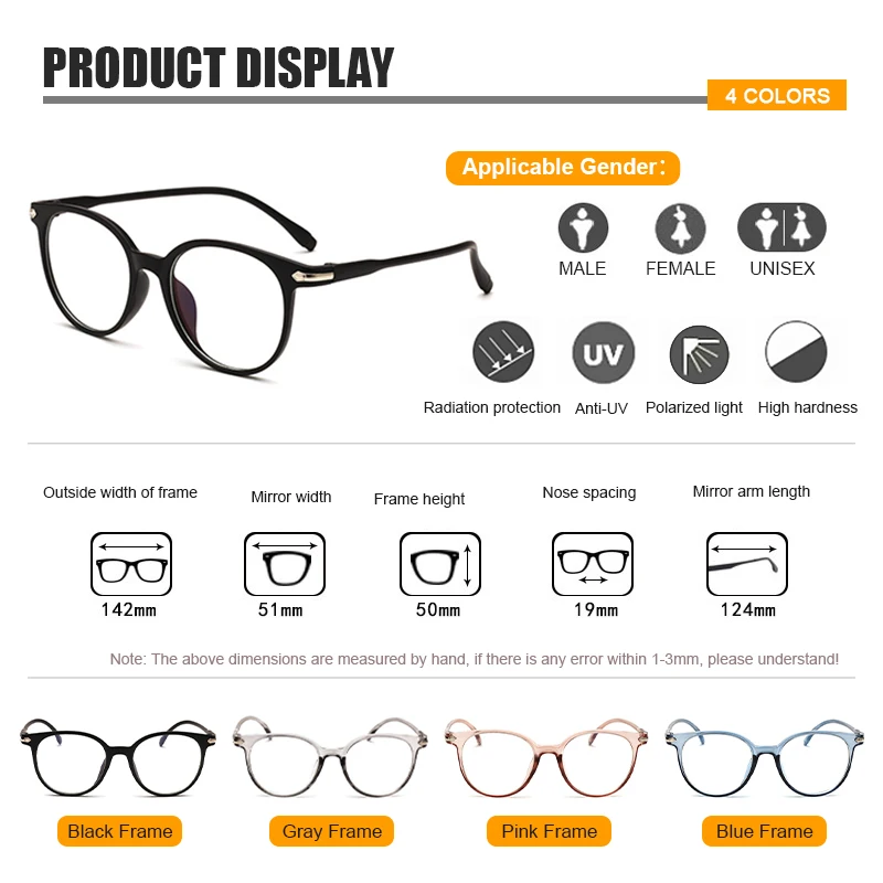 4PCs Transparent Computer Glasses Frame Women Men Anti Blue Light Eyewear Blocking Glasses Optical Spectacle Eyeglass