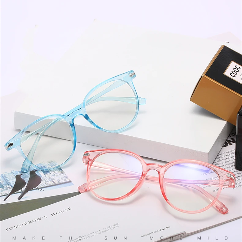 4PCs Transparent Computer Glasses Frame Women Men Anti Blue Light Eyewear Blocking Glasses Optical Spectacle Eyeglass