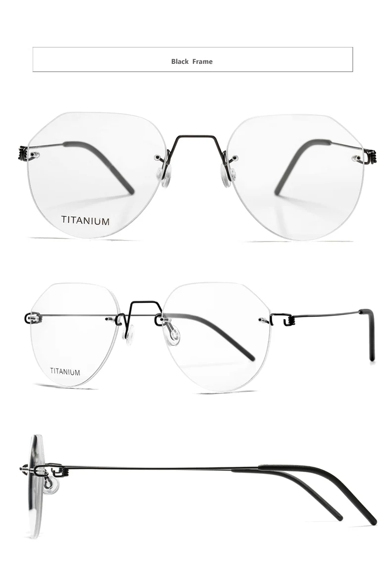 2020 Titanium Rimless Glasses Frame for Men women Prescription Eyeglasses Man Frameless Myopia Optical Frames Spectacles Eyewear