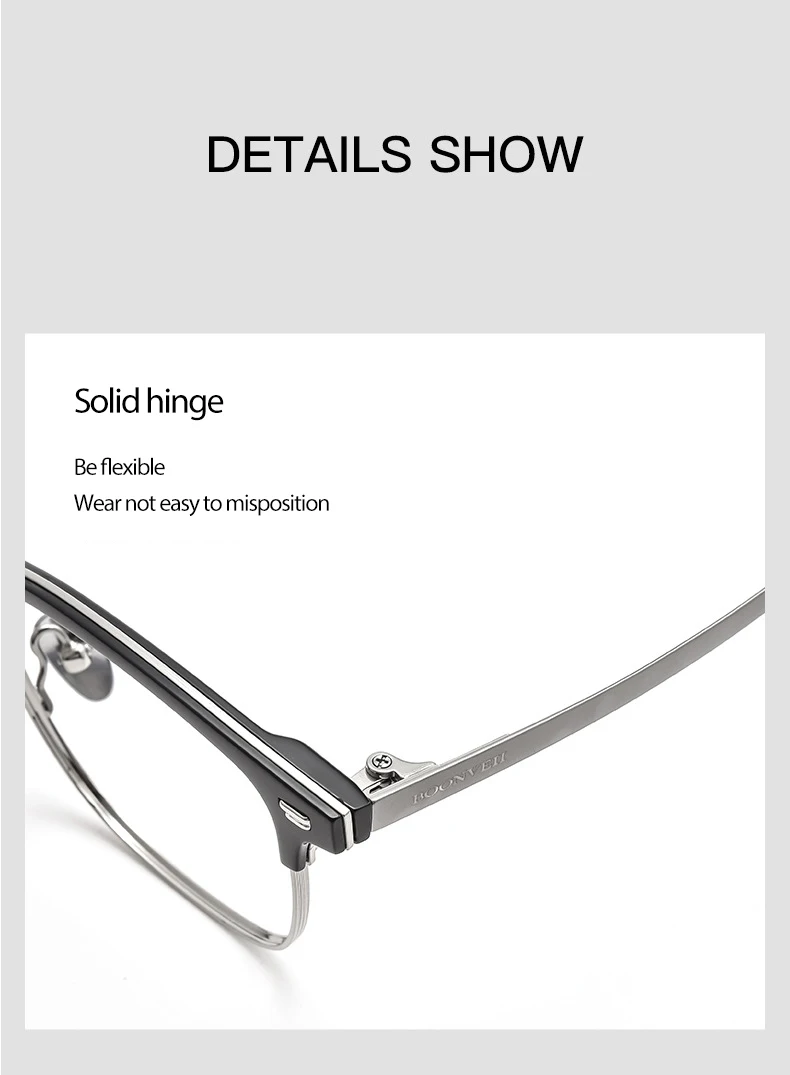 Pure Titanium Frame Glasses Full Rim Eye Glasses Spring Hinges Men Style Shortsighted Spectacles New Arrival Glasses