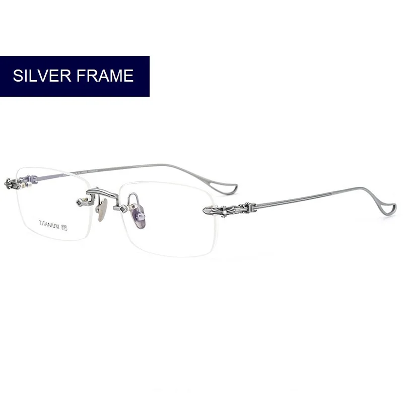 Eyeluyan Rimless Glasses Men and Women Pure Titanium Square Eyeglasses Optical Frame Frameless Spectacle High quality