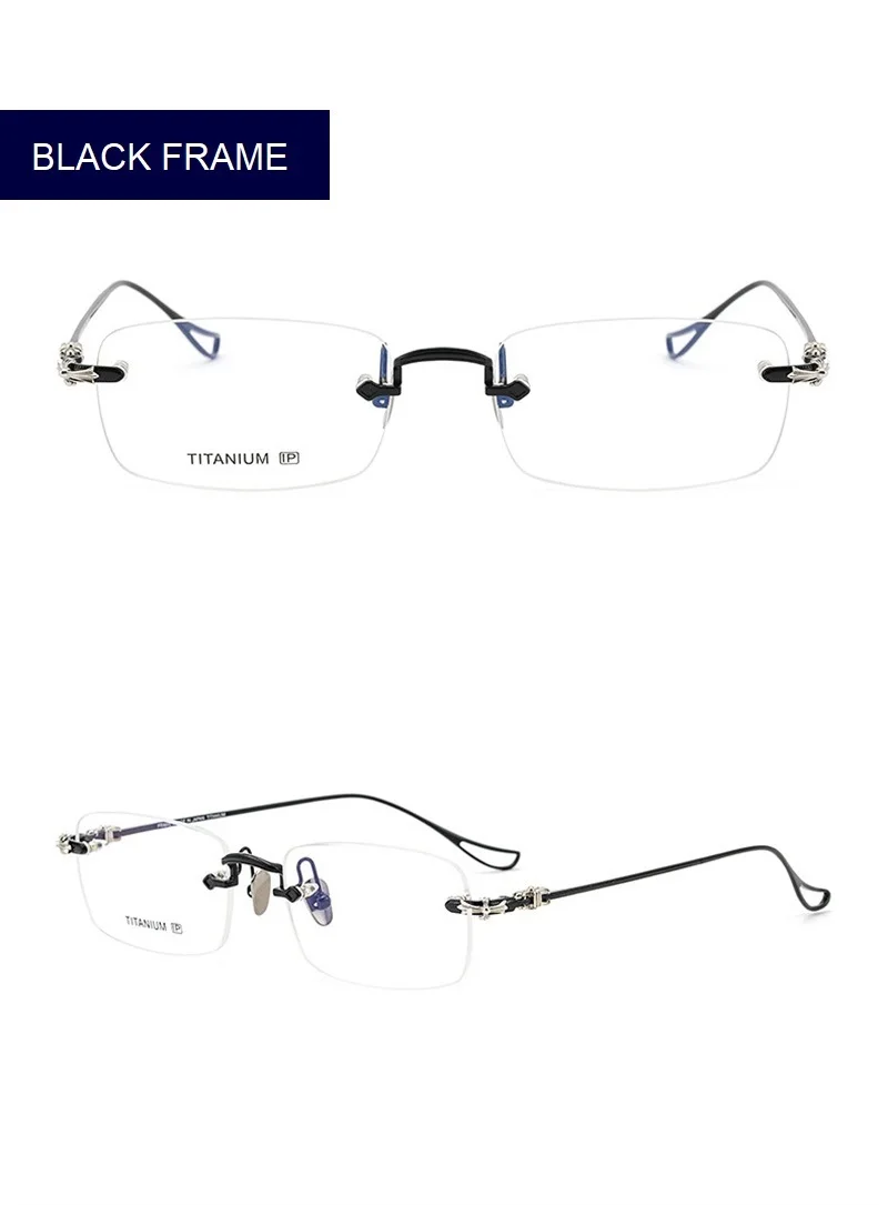 Eyeluyan Rimless Glasses Men and Women Pure Titanium Square Eyeglasses Optical Frame Frameless Spectacle High quality