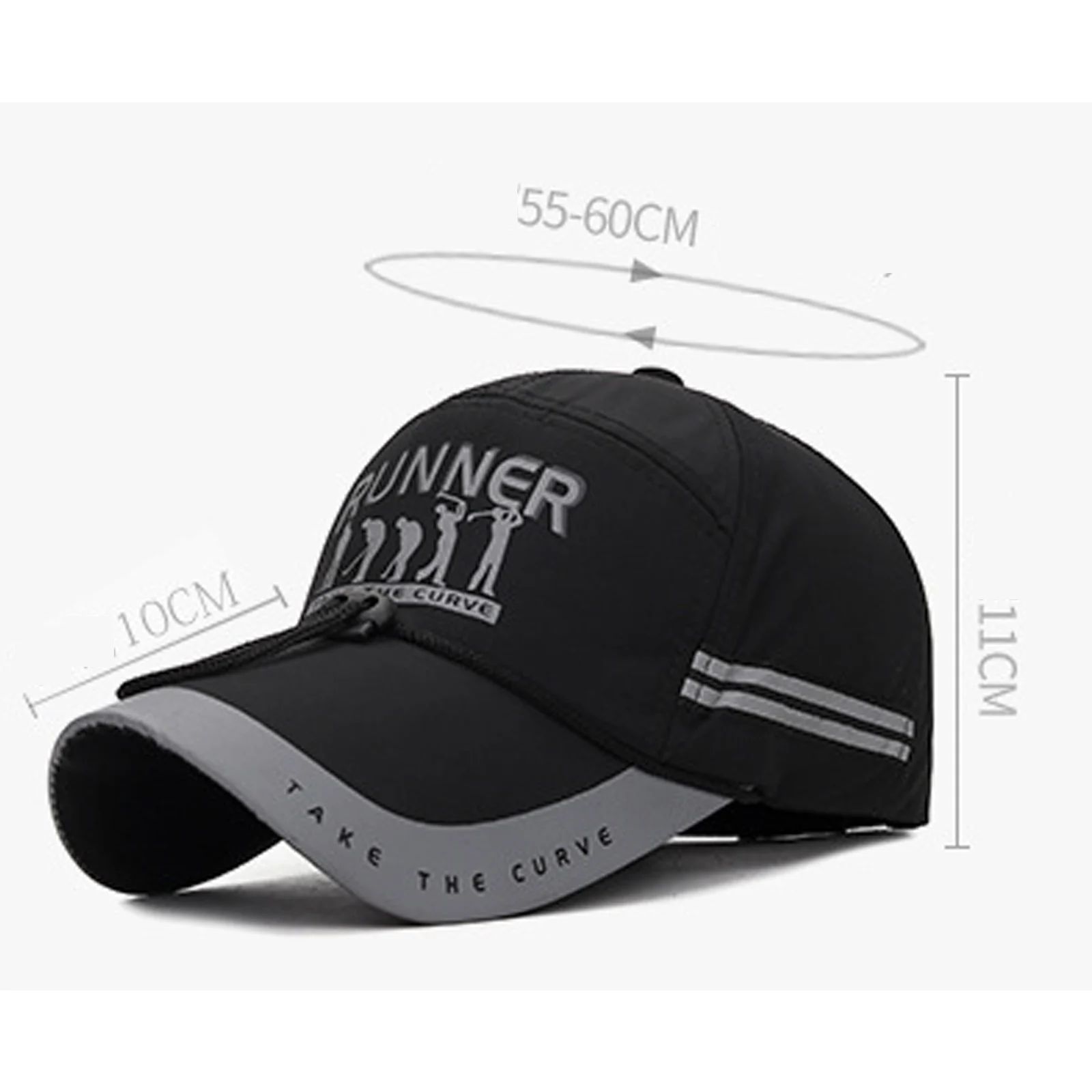 Men's Peaked Cap Adjustable Breathable Sports Cap Extended Brim Sunscreen Baseball Cap For Women Fashion Boy Snapback Hat Caps