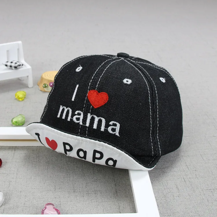 Baby Denim Baseball Cap New Spring Cute Embroidered Letter Solid Sunhat Boys Girls Cotton Snapback Caps Kids Hip Hop Fishing Hat