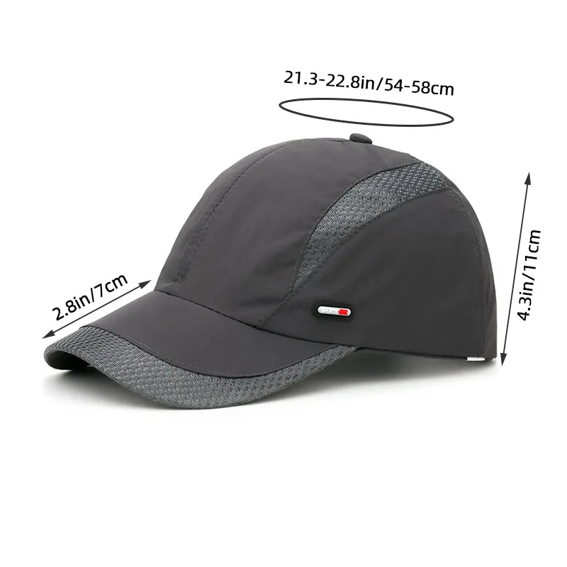 FAITOLAGI Outdoor Golf Fishing Hats for Men Quick Dry Waterproof Trucker Hat Women Baseball Cap Adjustable Sport Summer Sun Hats