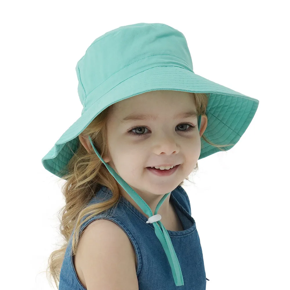 Summer Baby Sun Cap Baby Sun Hat For Girls and Boys Outdoor Neck Ear Cover Anti UV Kids Beach Caps Bucket Cap 0-8 Years