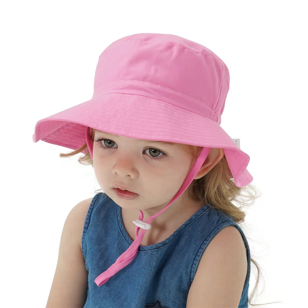 Summer Baby Sun Cap Baby Sun Hat For Girls and Boys Outdoor Neck Ear Cover Anti UV Kids Beach Caps Bucket Cap 0-8 Years