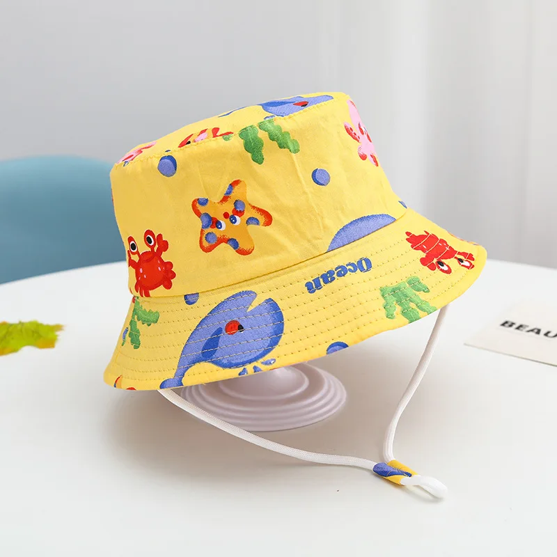 Summer Sun Hats for Girls Panama Boy Cap Cotton Baby Hat UV Children Bucket Hats Toddler Kids Panama Cap Outdoor Beach Sun Cap