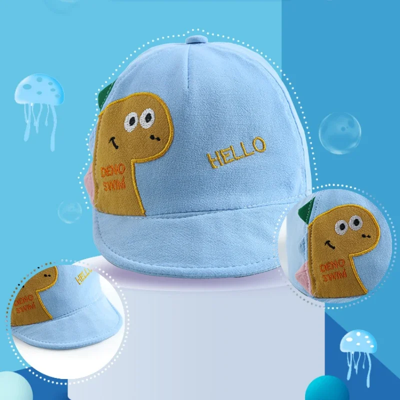 Cute Dinosaur Baby Bucket Hat Summer Newborn Baseball Cap Outdoor Beach Kids Baby Boy Girl Cartoon Bear Sun Hats Bonnets