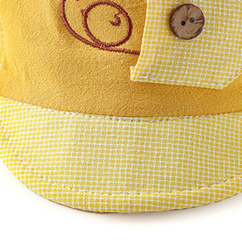 Pudcoco Kids Boys Girls Baseball Hats Cartoon Animal Pattern Peaked Cap Sun Protection Cap Sunscreen Sun Visor Hat 1-4T