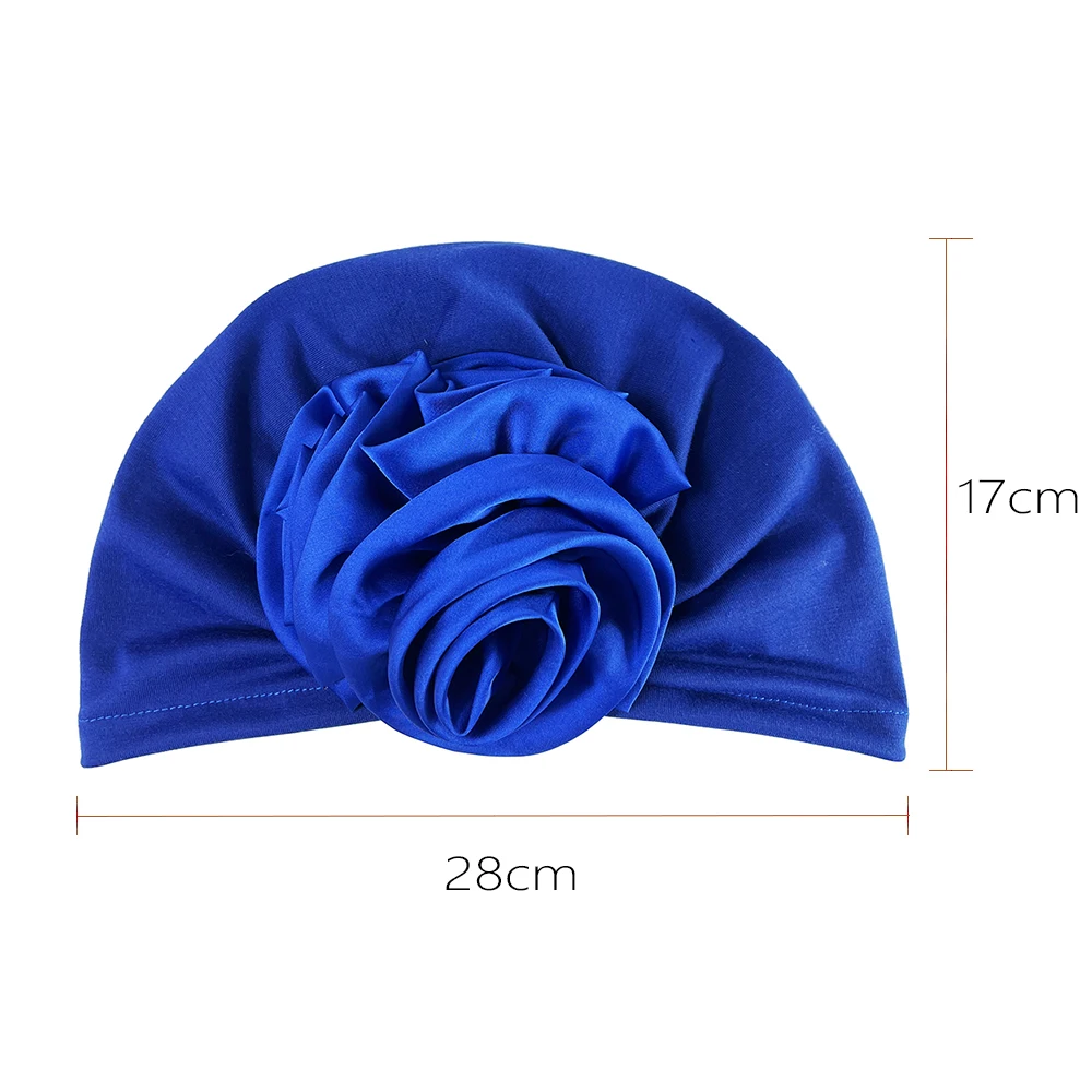 Stretch Bandana Head Wrap Satin Floral Women Party Turban Headwear Cap Hair Accessories