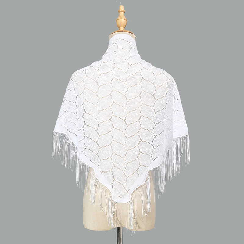 White Spanish Mantilla Lace Catholic Veil Chapel Scarf For Church Shawl Head Covering Scarf Shawl Muslim Woman Veil 60*145cm