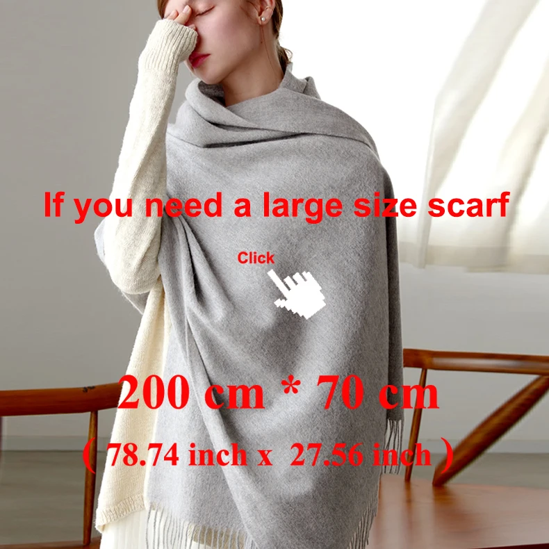 Solidlove Wool Winter Scarf Women Scarves Adult Scarves for ladies 100% Wool scarf women Fashion Cashmere Poncho Wrap