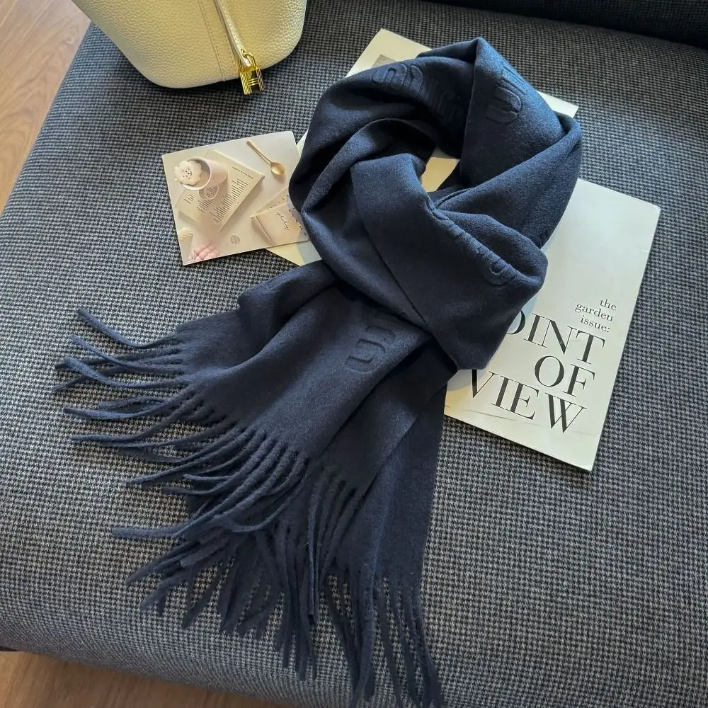 New Autumn Winter Wool Scarf Long Thickned Cashmere Scarves Letter Pattern Tassel Warm Scarves