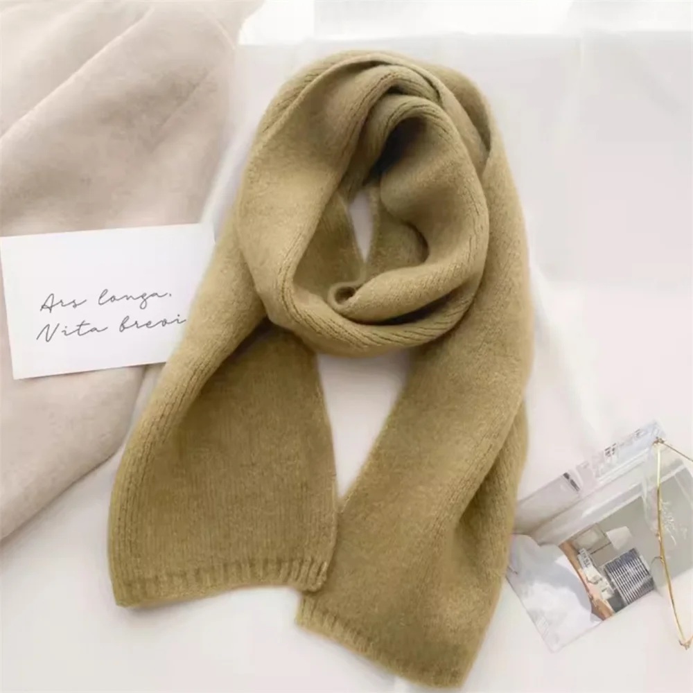 Cashmere Neckerchief Breathable Fashion Wool Blend Muffler Warm Scarf for Women