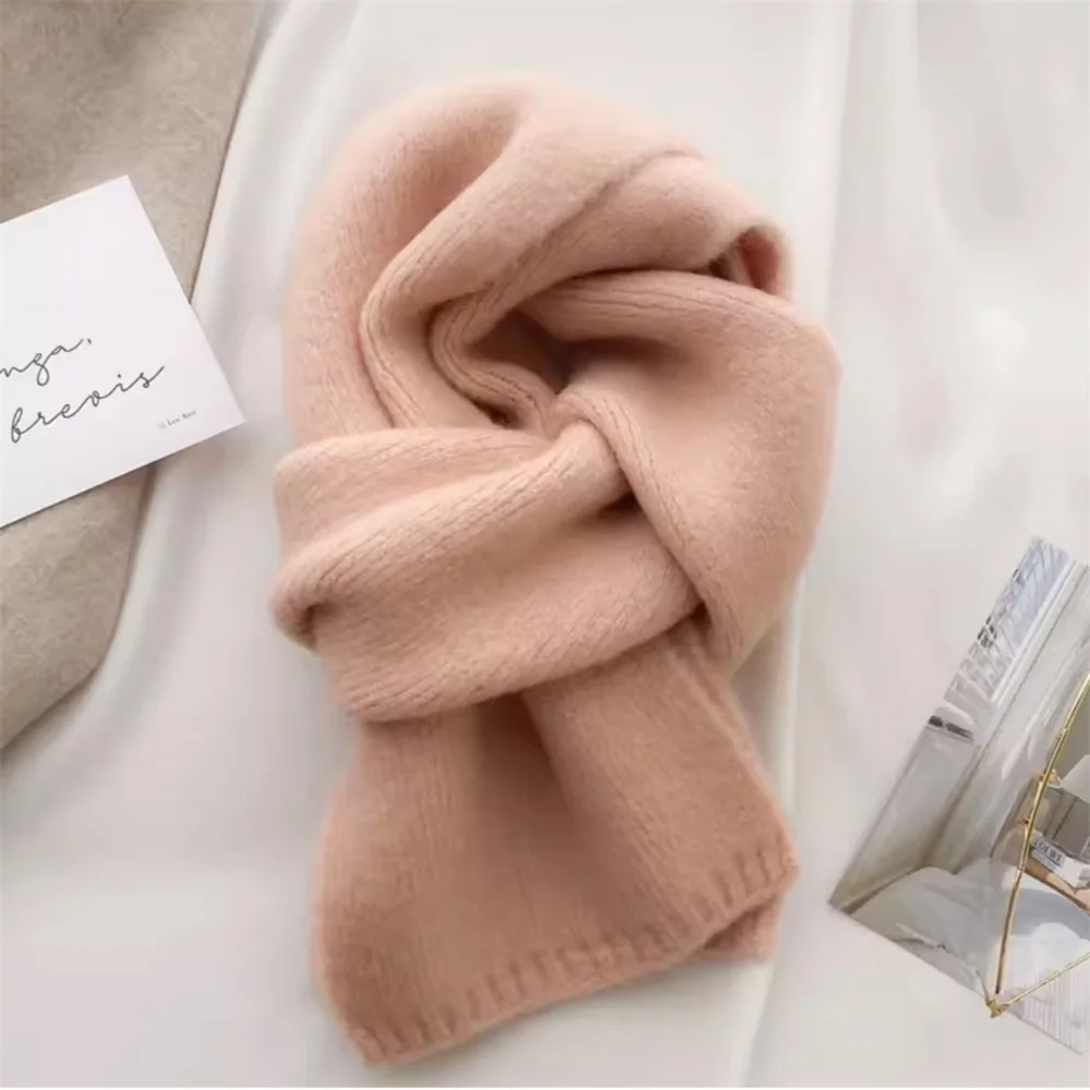 Cashmere Neckerchief Breathable Fashion Wool Blend Muffler Warm Scarf for Women