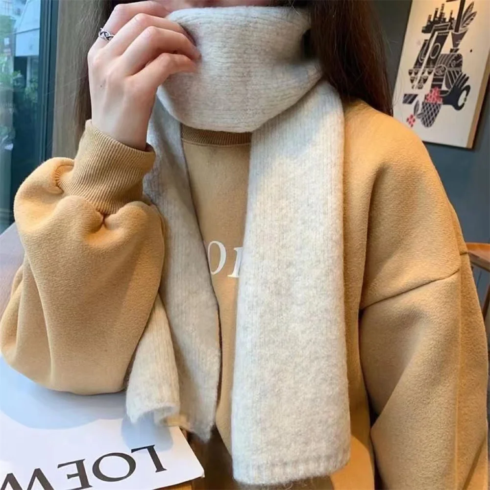 Cashmere Neckerchief Breathable Fashion Wool Blend Muffler Warm Scarf for Women