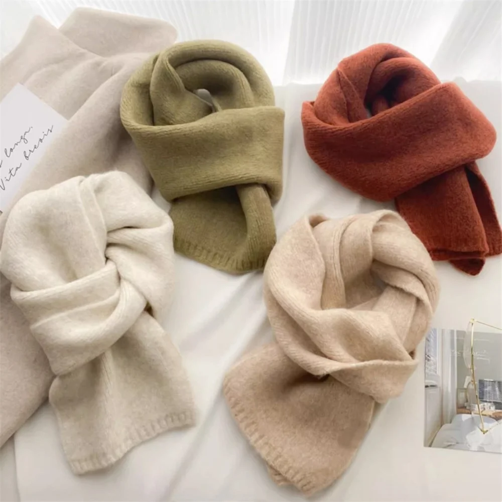 Cashmere Neckerchief Breathable Fashion Wool Blend Muffler Warm Scarf for Women