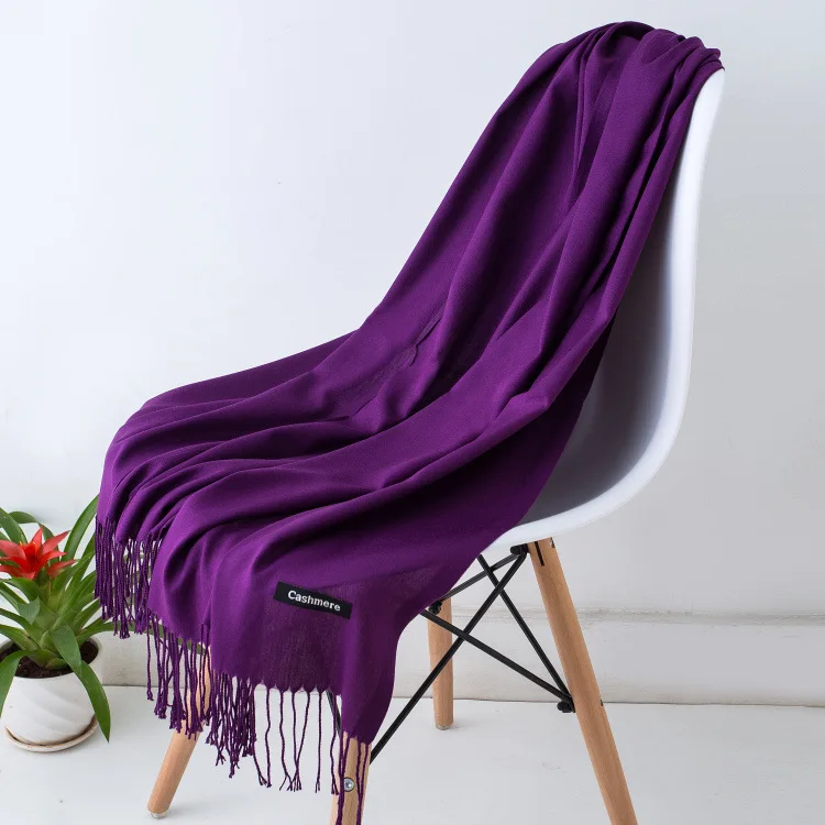 New 200*70cm Winter Fashion female Cashmere Wool thin Scarf Lady warm Shawl Pure colour UNISEX Pashmina solid wrap women