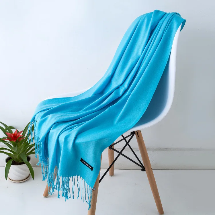 New 200*70cm Winter Fashion female Cashmere Wool thin Scarf Lady warm Shawl Pure colour UNISEX Pashmina solid wrap women