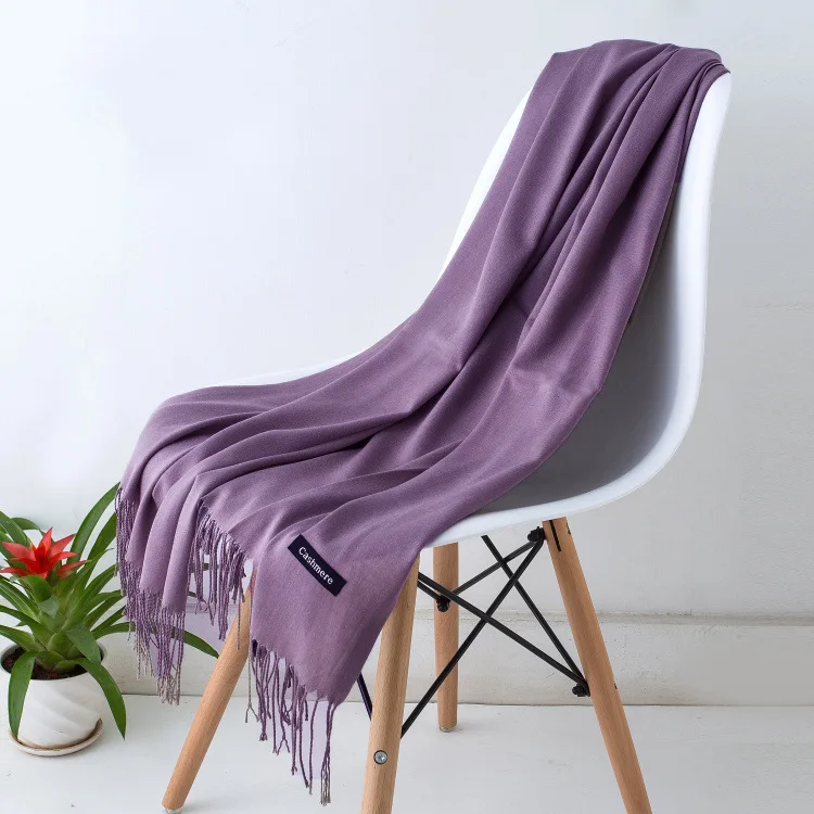 New 200*70cm Winter Fashion female Cashmere Wool thin Scarf Lady warm Shawl Pure colour UNISEX Pashmina solid wrap women