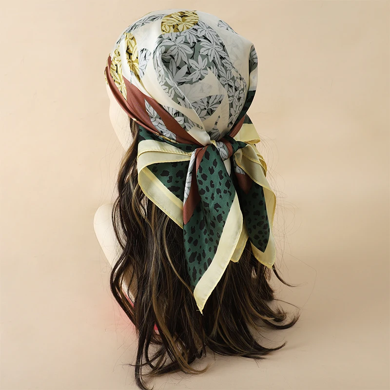 Women Silk Scarf Fashion Hair Scarf Silk Satin Neckerchief scarf women luxury Hair Ties Hair Ornament Female bandana Bag Scarves