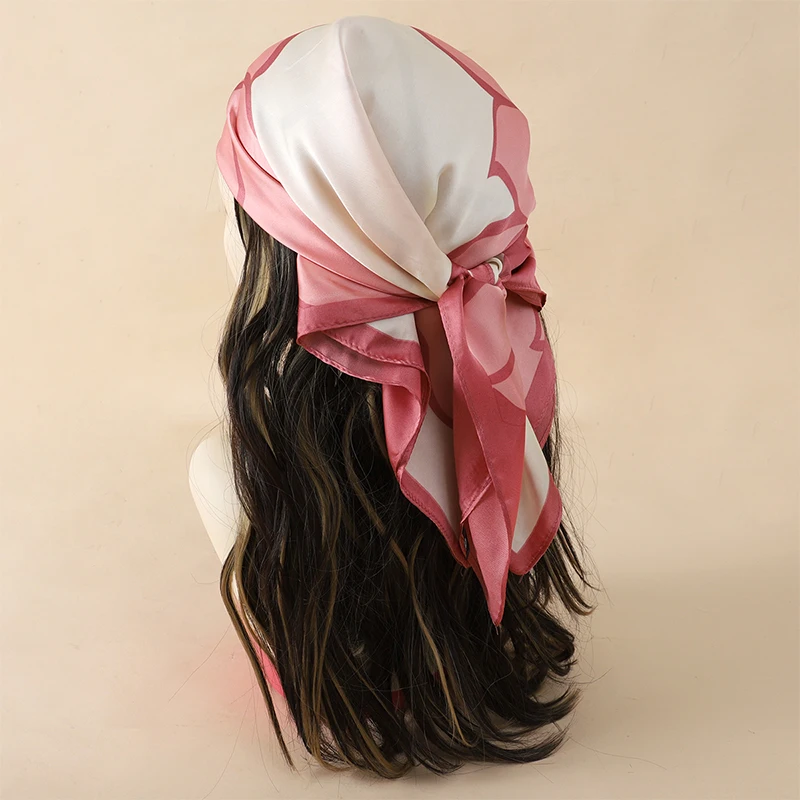 Women Silk Scarf Fashion Hair Scarf Silk Satin Neckerchief scarf women luxury Hair Ties Hair Ornament Female bandana Bag Scarves