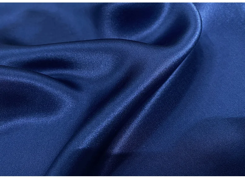 Solid color navy blue silk square scarves women natural silk headscarf lady scarf foulard small hijab wrap neck spring autumn