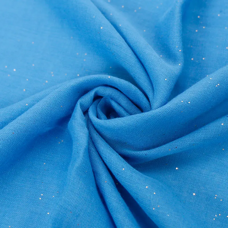 Plain Glitter Cotton Hijab Scarf Women Muslim Long Shawl Wrap Shiny Solid Color Scarves Islamic Turban Soft Women's Headscarf