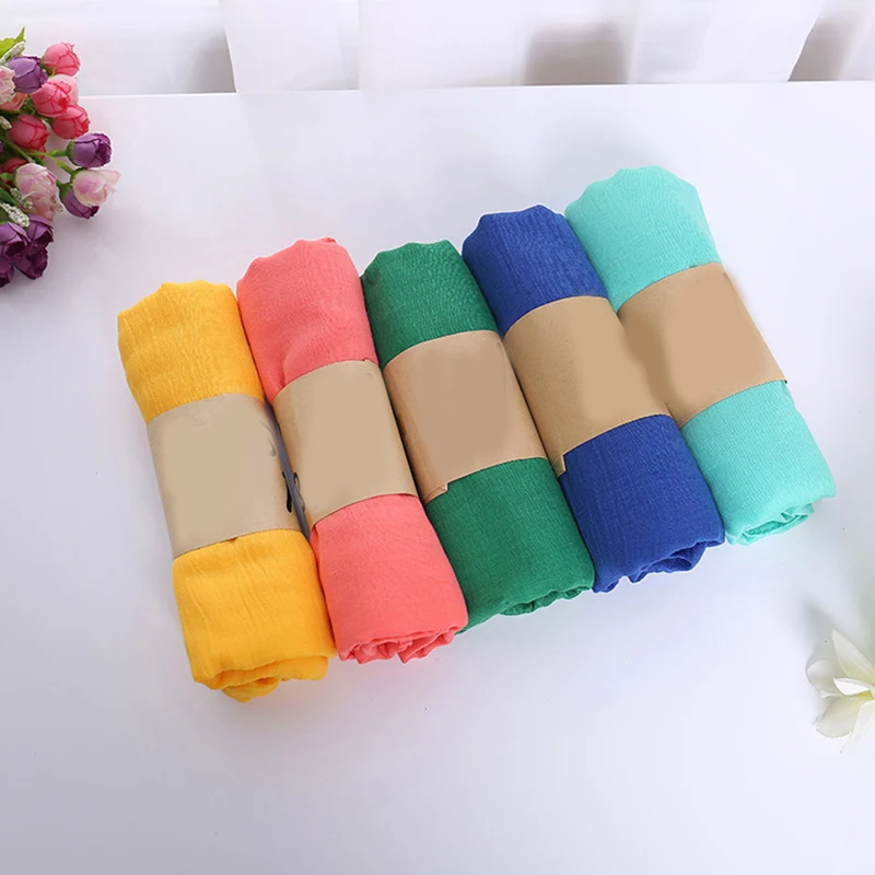 Summer 180*55cm Cotton Linen Long Scarf Female Solid Color Soft Scarves Travel Beach Shawls For Women Scarf Beautiful Gifts ???