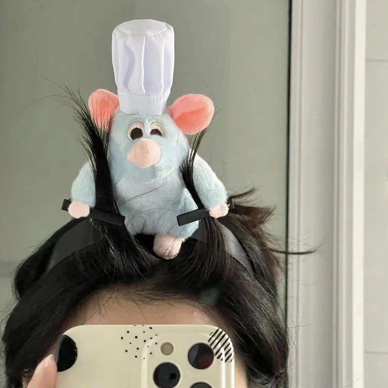 Creative Ratatouille Hair Bands Cartoon Plush Doll Headbands French Wide Hair Bands Headwear