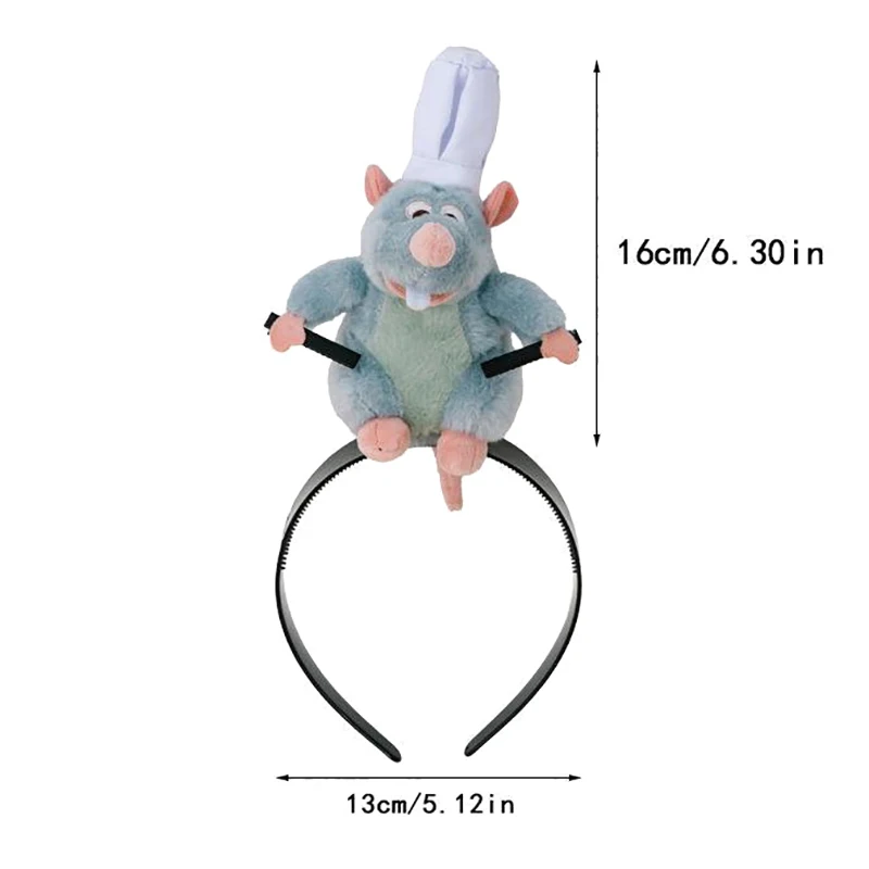 Creative Ratatouille Hair Bands Cartoon Plush Doll Headbands French Wide Hair Bands Headwear