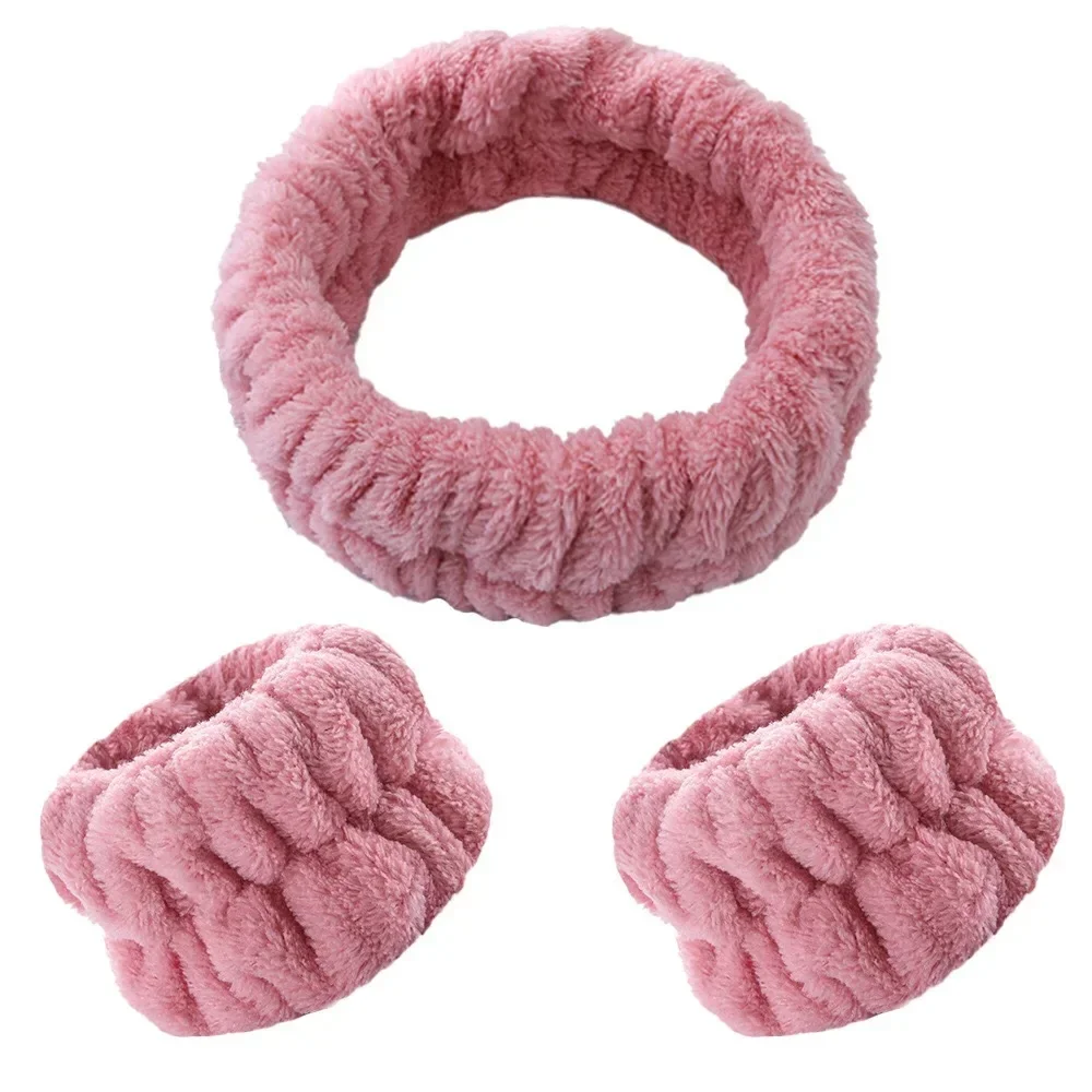 Wrist Washband Microfiber Wrist Wash Towel Band Wristband Scrunchies for Wash Face Absorbent Wrist Sweatband for Women Headband