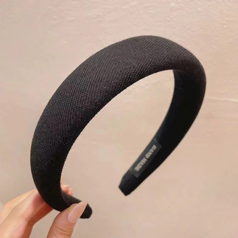 Thicken Solid Wide Hair Band Hoop for Women Vintage Soft Elastic Headband Girls Bezel Hairband Headwear Fashion Hair Accessories