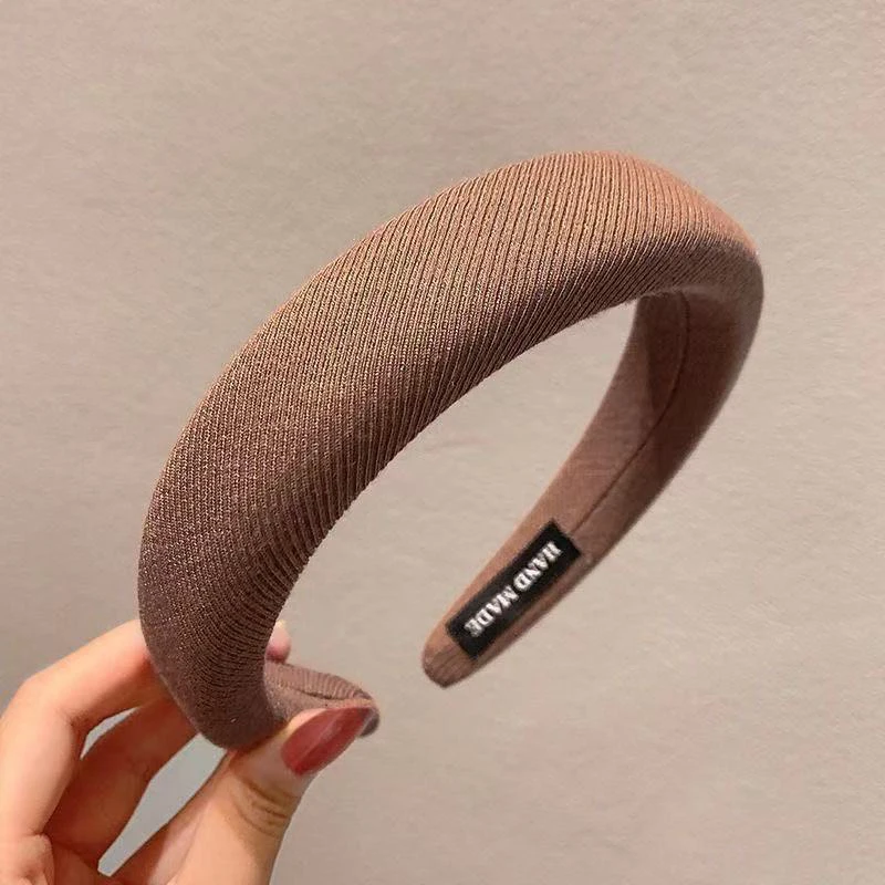 Thicken Solid Wide Hair Band Hoop for Women Vintage Soft Elastic Headband Girls Bezel Hairband Headwear Fashion Hair Accessories