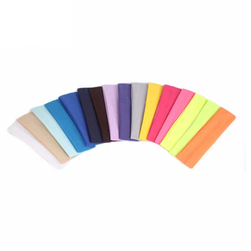 2025 Hot Fashion Summer Sports Headband Men Women Solid Running Absorb Sweat Hair Bands Yoga Headband Stretch Fitness Hairbands