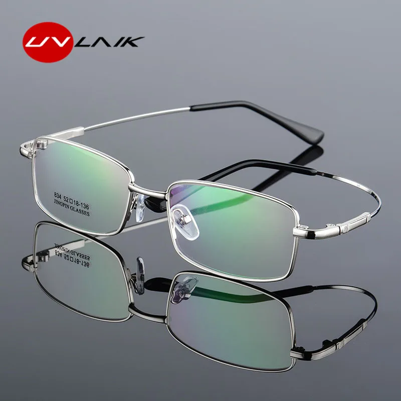 Fashion Square Business Glasses Frame Memory Titanium Full Rim Eyeglasses Nearsighted For Man Eyeglasses Male Metal Eyewear