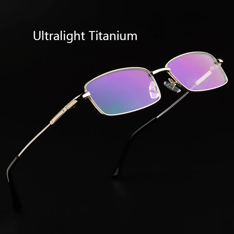 Fashion Square Business Glasses Frame Memory Titanium Full Rim Eyeglasses Nearsighted For Man Eyeglasses Male Metal Eyewear