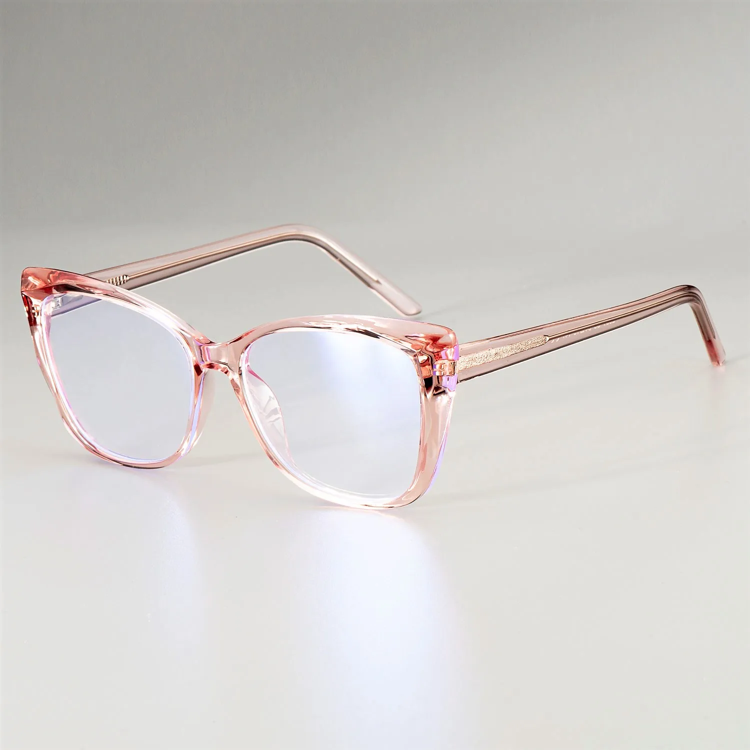 51014 Cat Eye Square Anti-blue Light Plastic Titanium Glasses Frames Ultralight Men Women Optical Fashion Computer Glasses