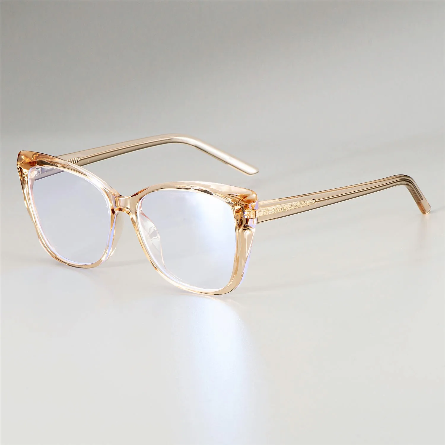 51014 Cat Eye Square Anti-blue Light Plastic Titanium Glasses Frames Ultralight Men Women Optical Fashion Computer Glasses