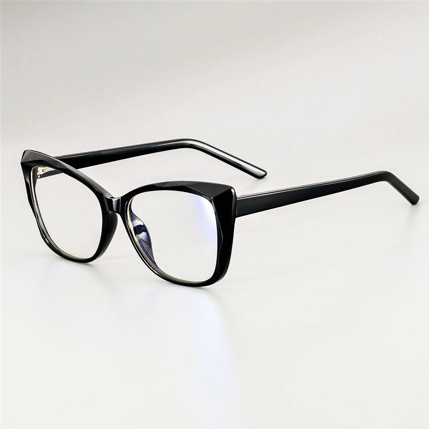 51014 Cat Eye Square Anti-blue Light Plastic Titanium Glasses Frames Ultralight Men Women Optical Fashion Computer Glasses