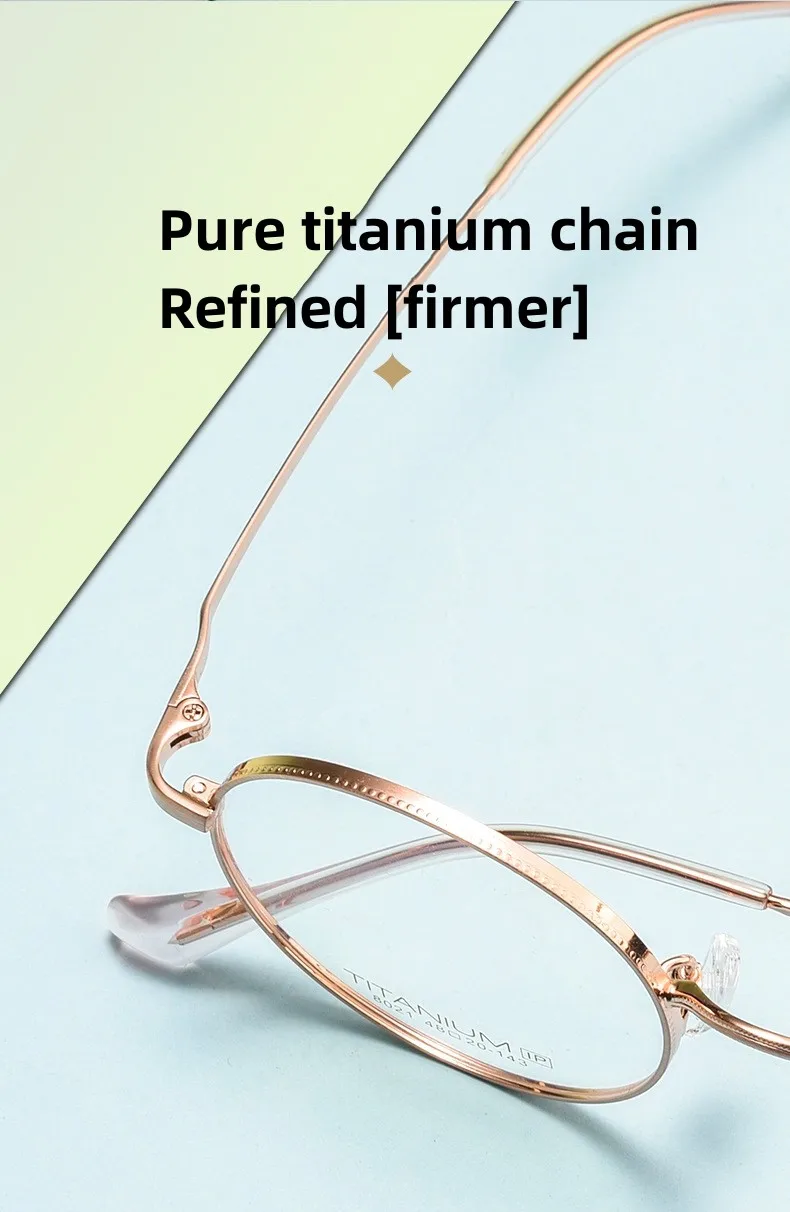 FIRADA Luxury Fashion Eyewear Women's Retro Round Titanium Eyeglasses Optical Prescription Glasses Frame For Men And Women 8021A