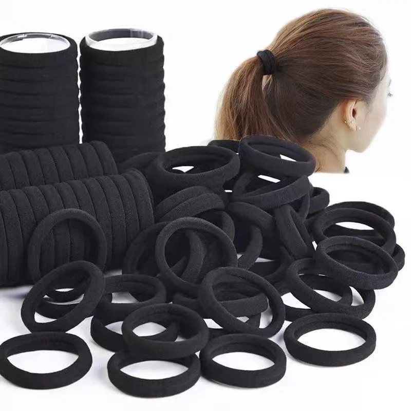 20/40/50Pcs Black Hair Bands for Women Girls Hairband High Elastic Rubber Band Hair Ties Ponytail Holder Scrunchies Accessories