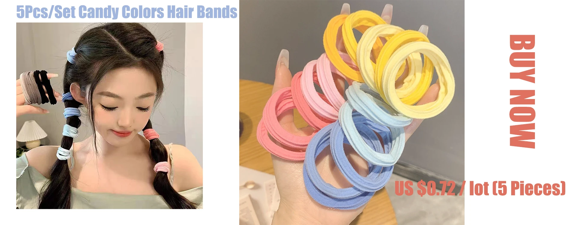 20/40/50Pcs Black Hair Bands for Women Girls Hairband High Elastic Rubber Band Hair Ties Ponytail Holder Scrunchies Accessories