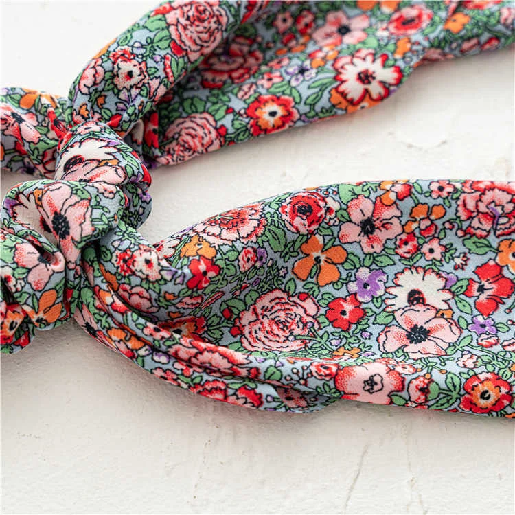 Fashion Leopard Print Bow Satin Long Ribbon Ponytail Scarf Hair Tie Scrunchies Women Girls Elastic Hair Bands Hair Accessories