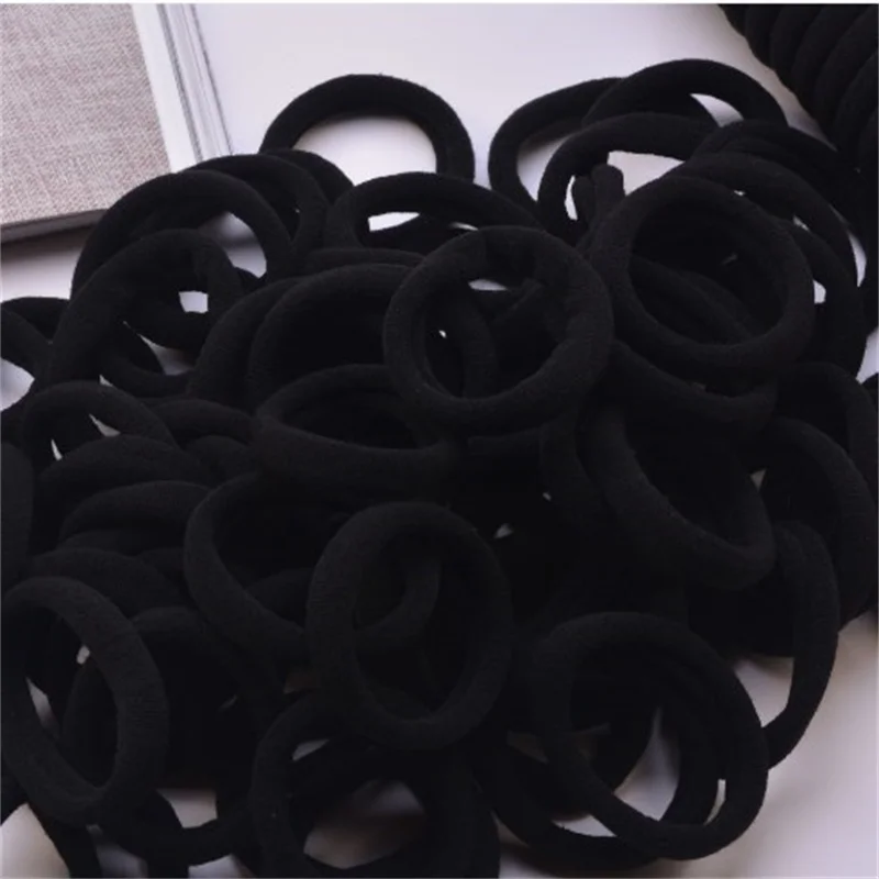 20/50Pcs Women Girls Basic Hair Band 4Cm Simple Solid Colors Elastic Headband Hair Ropes Ties Hair Accessories Ponytail Holder