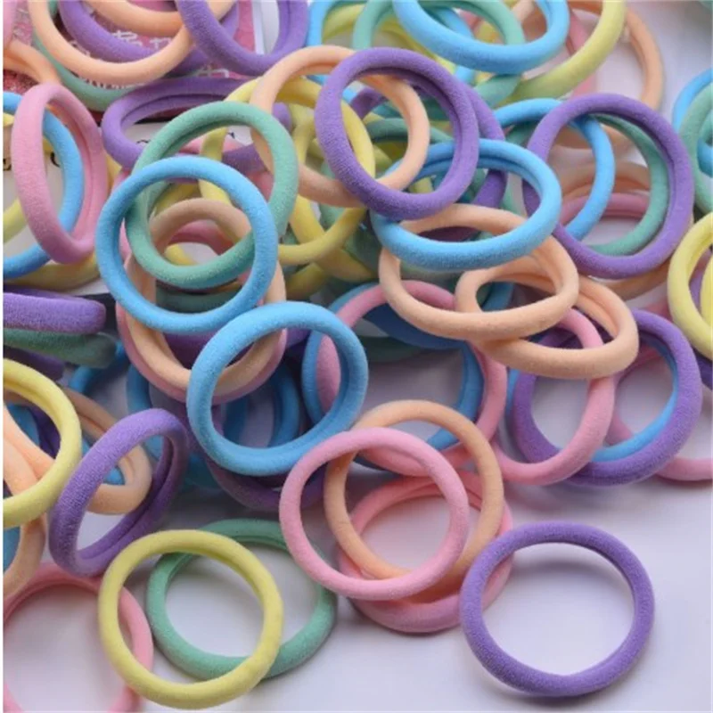 20/50Pcs Women Girls Basic Hair Band 4Cm Simple Solid Colors Elastic Headband Hair Ropes Ties Hair Accessories Ponytail Holder