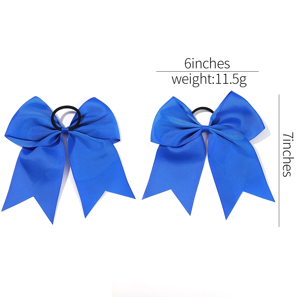 1pcs Solid Color Big Bows with Elastic Hair Ties for Girls Ribbon Bowknot Hair Band Rubber Band Headwear Kids Hair Accessories